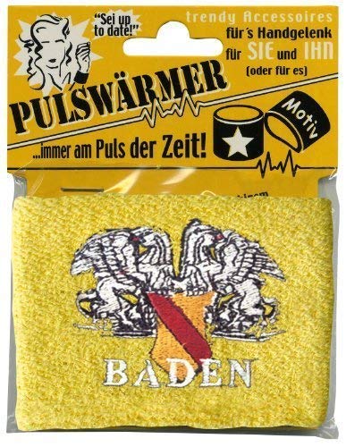 Fan-O-Menal Schweißband Pulswärmer - Baden Wappen - 56550 gelb von Fan-O-Menal