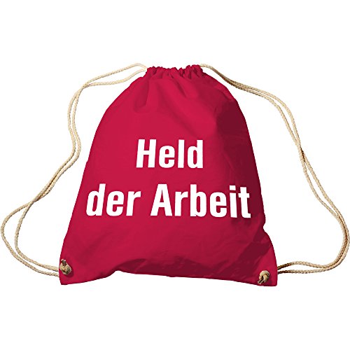 Fan-O-Menal Sporttasche mit Aufdruck - Held der Arbeit - 65079 - Trend-Bag Turnbeutel Rucksack von Fan-O-Menal