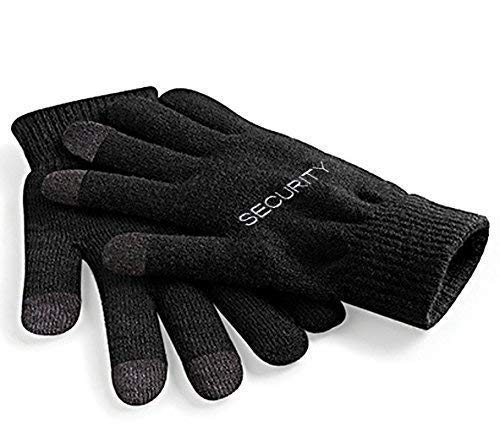 Fan-O-Menal Touch-Handschuhe mit Einstickung - Security - 31652/1 schwarz Gr. S-XL Größe L/XL von Fan-O-Menal