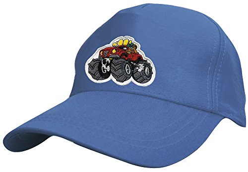 Kinder Baseballcap mit Stickmotiv - Monster Truck - 69127 versch. Farben Farbe hellblau von Fan-O-Menal