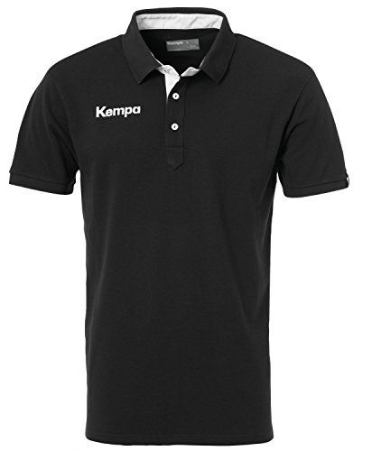 Kempa FanSport24 Kempa Prime Polo-Shirt, Kinder, schwarz/weiß Größe 152 von Kempa