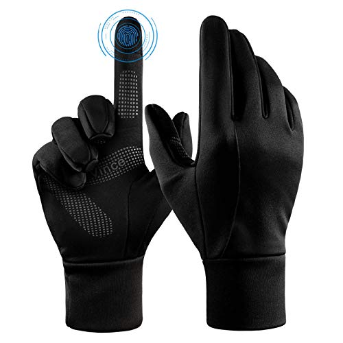 FanVince Handschuhe Herren Damen Warme Touchscreen Winter Thermohandschuhe Winddicht wasserabweisend Schwarz groß von FanVince