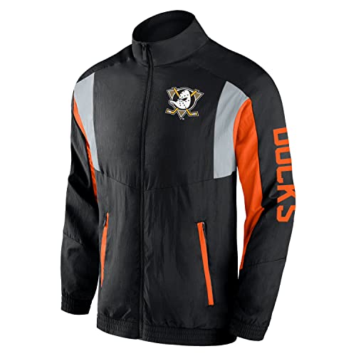 Anaheim Ducks Foundation Crinkle Track Jacket - L von Fanatics