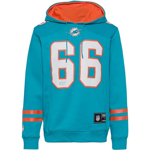 Fanatics Herren Hoodie NFL Miami Dolphins New Aqua-Dark orange XL von Fanatics