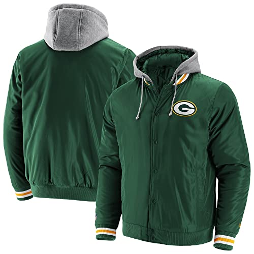 Fanatics Green Bay Packers NFL Sateen Hooded College Jacke - S von Fanatics