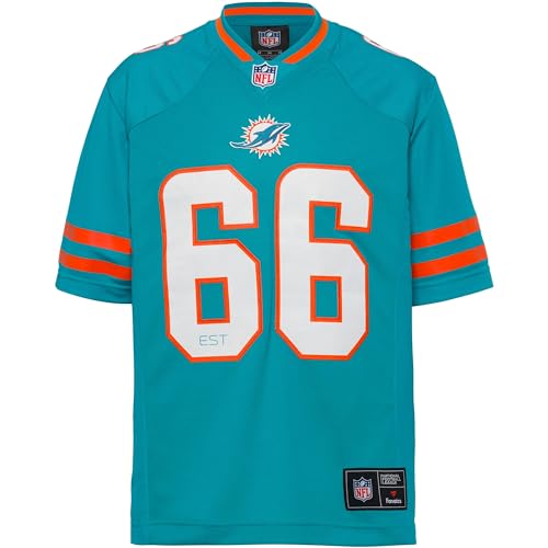 Fanatics Herren American Football Trikot NFL Miami Dolphins New Aqua-Dark orange-New Aqua-New Aqua-Dark orange M von Fanatics