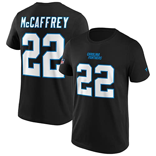Fanatics - NFL Carolina Panthers McCaffrey Name & Number Graphic T-Shirt - Schwarz Farbe Schwarz, Größe XXL von Fanatics