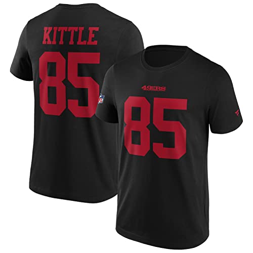 Fanatics - NFL San Francisco 49ers Kittle Name & Number Graphic T-Shirt - Schwarz Farbe Schwarz, Größe XL von Fanatics