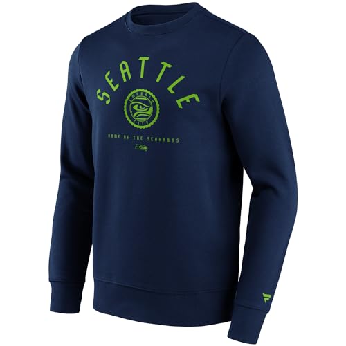 Fanatics Seattle Seahawks Stamp NFL Crew Sweatshirt Navy von Fanatics