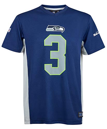 Fanatics NFL Seattle Seahawks Russell Wilson #3 Polymesh Name Number Shirt Jersey Trikot (XL) von Fanatics