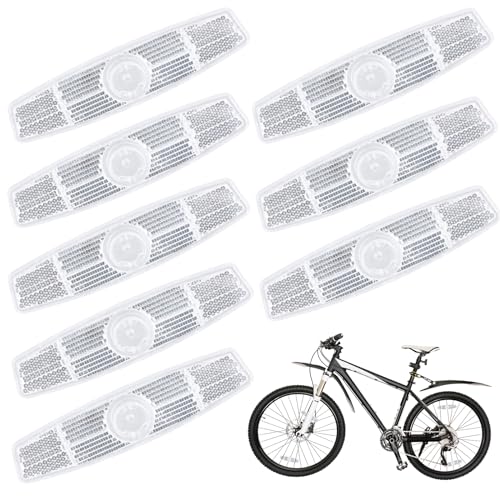 Fangehong 8 Stück Fahrrad Speichenreflektoren, Fahrrad-Rad Reflektoren, Speichen Reflektoren für Mountainbike Rennrad Stadtrad (Weiß) von Fangehong