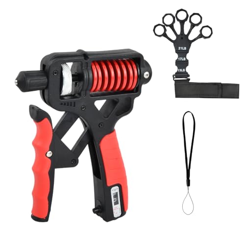 Handtrainer, Unterarmtrainer mit Widerstand von 5-100KG, Fingertrainer und Griffkraft Trainer, Rutschfester Griff Trainer, Handgelenk trainer für Sportler, mit Zählfunktion (Set B) von Fangehong