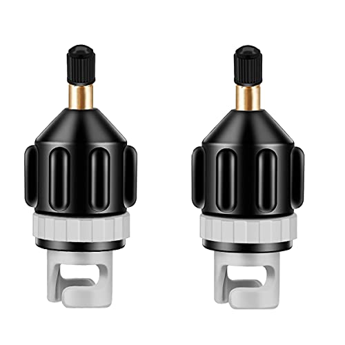 2PCS Sup Pumpenadapter Schlauchboot Ventil Adapter, Elektrische Pumpe Kopf Stecker Luft Ventil Konverter, Standard Konventioneller Luftventiladapter für aufblasbares Ruderboot, Stand up Paddling Board von Fantasyon