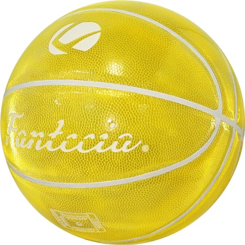 Fantecia Größe 7 Basketball mit Pumpe, Reflektierende Oberfläche Basketball für Indoor Outdoor, offizieller Basketball für Spiel oder Training von Fantecia