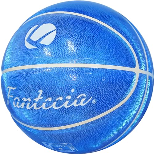 Fantecia Basketball mit Pumpe, Größe 7 Basketball with Reflektierende Oberfläche, Outdoor Basketball für Erwachsene und Jugendliche von Fantecia
