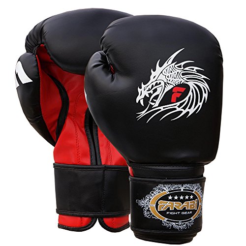 Farabi Dragon Boxing, MMA, Muay Thai, Kickboxing Fitness Punching Gloves Bag Mitts (14-OZ) von Farabi Sports
