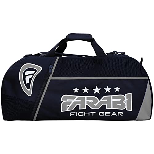 arabi Sports Gym Fitness Unsichtbare Trainingstasche MMA Hosenträger, Boxsack Tote Trainingsgeräte Reise Sporttasche (Black/Grey) von Farabi Sports