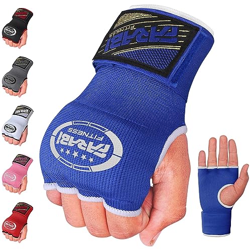 Farabi Kids Junior Innenhandwickel Handschuhe Easy Gel Padded Boxing Easy Gloves Paar (Blue) von Farabi Sports