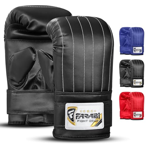 Farabi Sports Boxsack-Training Boxhandschuhe MMA Handschuhe Boxsack (Black, L) von Farabi Sports