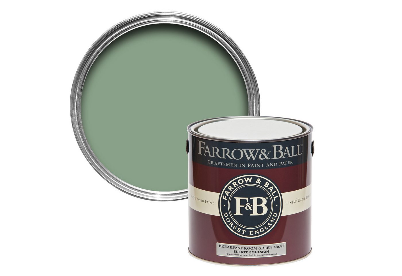 Farrow and Ball Wandfarbe Farrow and Ball - Breakfast Room Green 81 von Farrow and Ball