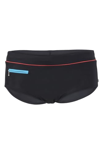 Fashy Herren Badehose (80% PA Recycled) mit Reißverschlusstasche, schwarz von Fashy