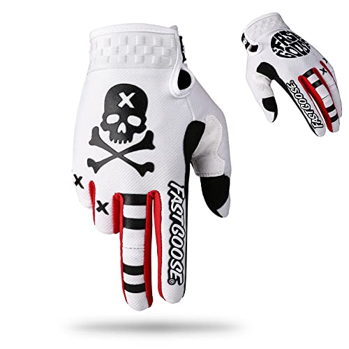 Fast passion Dirt Bike Motorradhandschuhe, Motocross-Handschuhe, Motorrad, Reiten, Fahrrad-Handschuhe, ATV MX, MTB, Offroad-Rennsport, Sport, Radhandschuh (Weiß1, M) von Fast passion