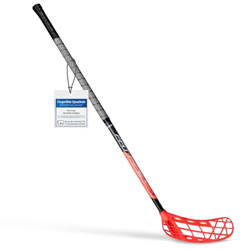 Fat Pipe Floorball Schläger Unihockey Stock 'Zack 33 Bone ORANGE' - IFF Zertifiziert (Rechte Hand Oben (Linksauslage), Schaftlänge 82 cm (Gesamtlänge 92 cm)) von Fat Pipe