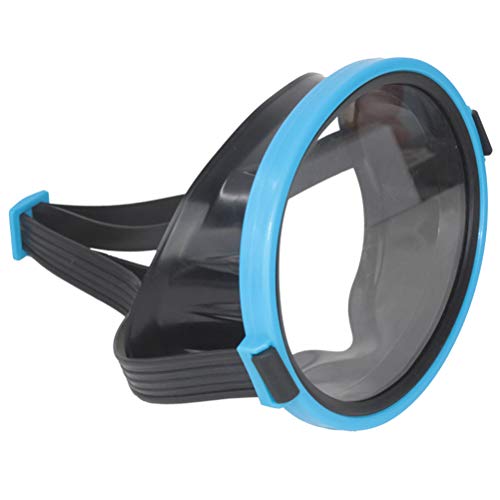 Fauitay Runde Tauchermaske Single Lens Taucherbrille Unterwasser wasserdichte Schnorchelmaske Schwimmschnorchel Tauchausrüstung (Blau) von Fauitay