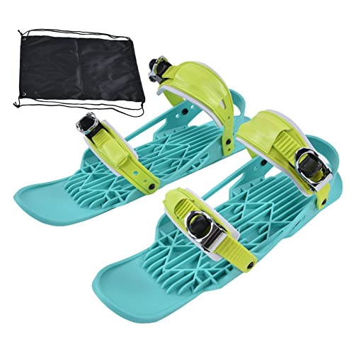 Ski-Skates für Männer, Frauen, Kinder, Verstellbare Kurze Mini-Ski-Skates, Winter-Skifahren Im Freien, Mini-Schlitten, Snowboard, Schlittenschuhe, Skiskates, Mini-Snowboard, Schneeskates von Fauitay