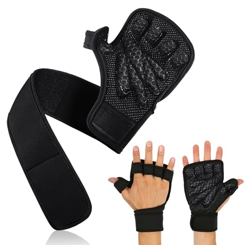 Favuit Fitness Handschuhe mit Handgelenkstütze, Trainingshandschuhe Herren Damen Sporthandschuhe Fingerlose Gewichtheber Workout Handschuhe für Kraftsport Krafttraining Gewichtheben (XL) von Favuit