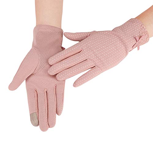 UV Schutz Handschuhe Damen Sommer Dünn autofahren Handschuhe Touchscreen Sporthandschuhe rutschfest Elastisch Leicht Atmungsaktiv Gloves Fitness Laufen Trekking Fingerhandschuhe Sommerhandschuhe von Faxianther