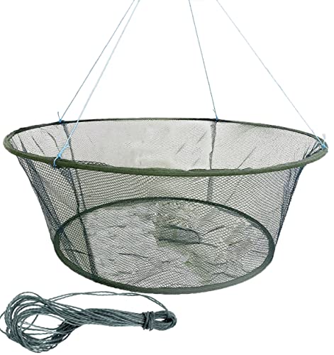 Foldable Fishing net Hand cast net, Shrimp net Crab net Fishing net Crayfish Hand cast cage… (Oben: 31.5'' Unten: 23.6") von Fayvosiue
