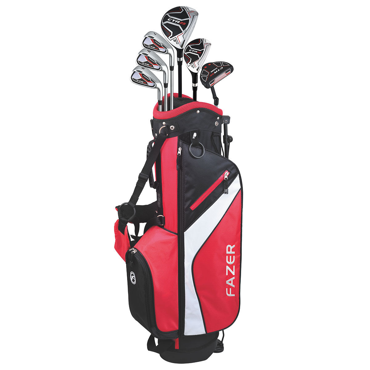 Fazer CTR25 Half Golf Package Set, Mens, Right hand, Black/red/white, One Size | American Golf von Fazer