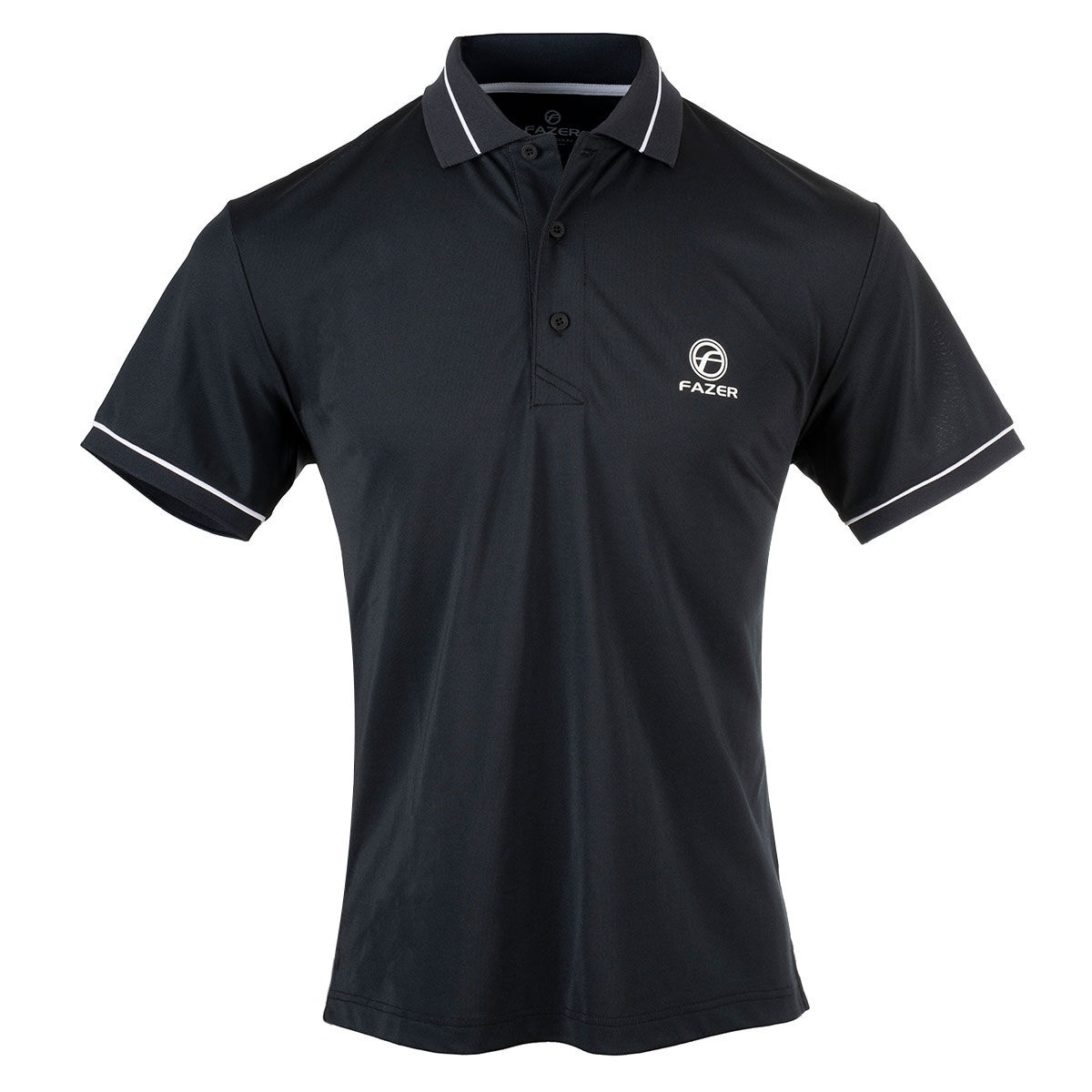 Fazer Men's Pierre Core Golf Polo Shirt, Mens, Black, Large | American Golf von Fazer
