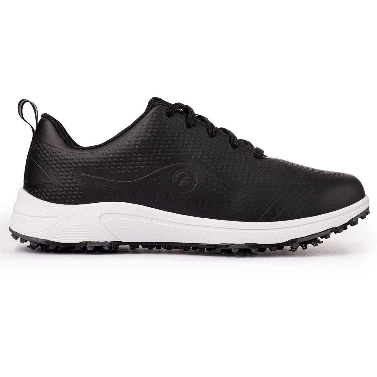 Fazer Mens Black Waterproof Plain Ventura Spiked Golf Shoes, Size: 7 | American Golf von Fazer