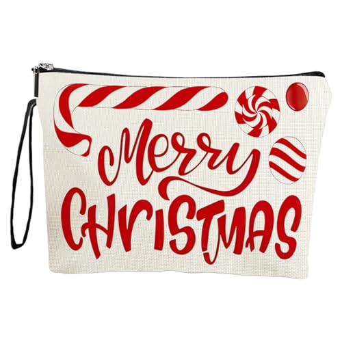 Make-up-Tasche mit Weihnachtsmotiv, Outdoor-Make-up-Geldbörse, wasserdicht, Reise-Kulturbeutel, Weihnachts-Kosmetiktasche, Tragegurt, Make-up-Tasche, geräumiger Make-up-Organizer, B, Refer to von Fbinys