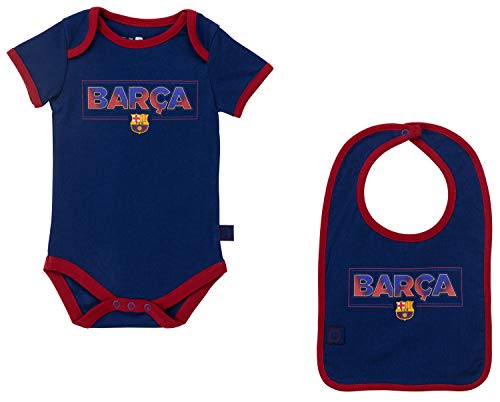 Fc Barcelone Set Body + Lätzchen Barca Baby – Offizielle Kollektion 18 Monate von Fc Barcelone