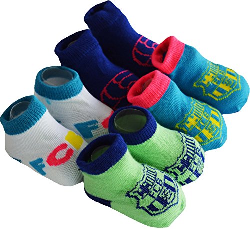 Geschenkset für Baby – 4 Paar Socken Barça – offizielle Kollektion FC Barcelona – Größe: Baby Jungen 6-12 Monate blau von Fc Barcelone