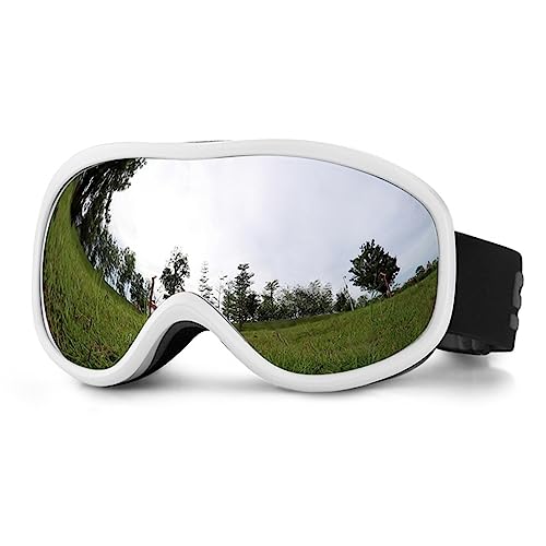 Anti-Beschlag-Snowboardbrille, doppellagig, UV-Schutz, Skibrille, kompatibel mit Kurzsichtigkeit, für Erwachsene, UV-Schutz, Snowboardbrille, Windschutz, Skibrille, Unisex, Schneebrille von Fcnjsao
