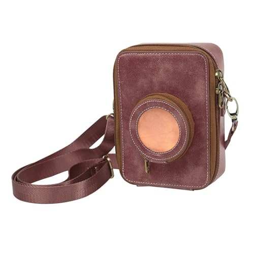 Fcnjsao Kameratasche aus PU-Leder für EVO Kameratasche mit verstellbarem Schultergurt, 3 Farben, Kamera-Ledertasche, Kamera-Schultertasche, Tragetasche für Fotografen, braun von Fcnjsao