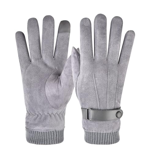 Fcnjsao Winterhandschuhe für Erwachsene, warm, wasserdicht, Schneehandschuhe, Touchscreens, winddicht, für Erwachsene, Arbeitshandschuhe, Fleece-gefütterte Handschuhe für Herren von Fcnjsao