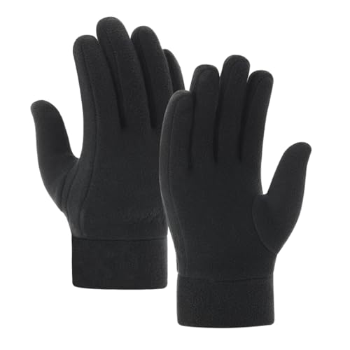 Herren-Winter-Fleece-Handschuhe, Outdoor-Sport, Radfahren, winddicht, dick, warm, Handschuhe für Fußball, Schnee von Fcnjsao
