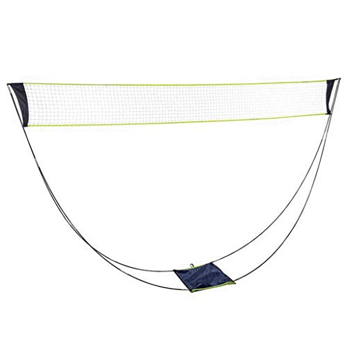 Tragbares Badmintonnetz mit Ständer, Tragetasche, faltbares Volleyball-Tennis-Badminton-Netz – einfache Einrichtung für den Innen- und Außenbereich, kein Werkzeug erforderlich, 3 m x 1,5 m von Fcnjsao