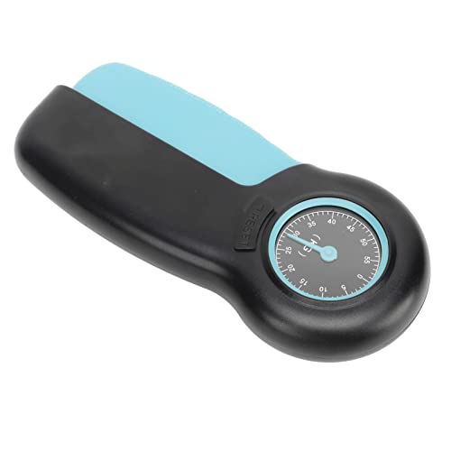 Fdit Grip Strength Tester, Hochfester Tragbarer Bildschirm mit Handdynamometer, Zeigeranzeige, Ergonomische Unterarme für Handgelenke (Blau Schwarz) von Fdit
