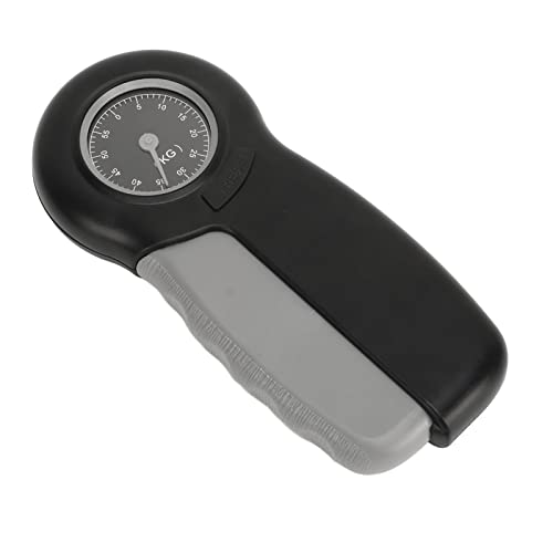 Fdit Grip Strength Tester, Hochfester Tragbarer Bildschirm mit Handdynamometer, Zeigeranzeige, Ergonomische Unterarme für Handgelenke (Dunkelgrau) von Fdit