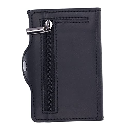 Fdit Metall-Kreditkartenbox, Aluminiumlegierung, Tabby-Etui, Tragbar, Schwarzer Kreditkartenhalter von Fdit