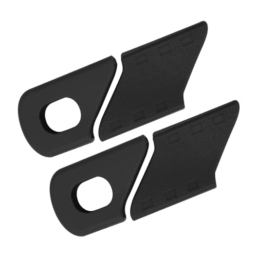 Fdit Stoßfeste Silikon-Kurbelschutzhülle für Fahrradzubehör, 4 Stück, Verschleiß- und Reißfestigkeit für die Meisten Kurbeln, Schwarz/Rot/Blau/Grün (Black) von Fdit