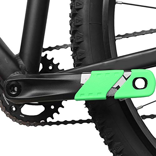 Fdit Stoßfeste Silikon-Kurbelschutzhülle für Fahrradzubehör, 4 Stück, Verschleiß- und Reißfestigkeit für die Meisten Kurbeln, Schwarz/Rot/Blau/Grün (Green) von Fdit