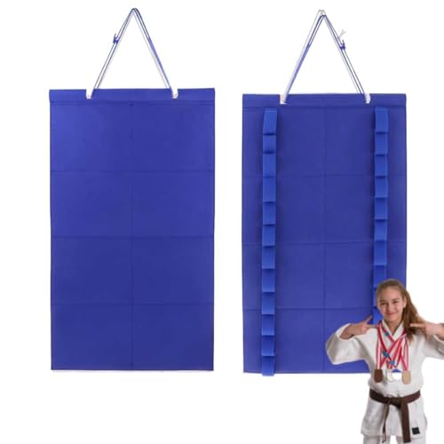 Feaolala Taekwondo-Gürtel, 12 Gürtel, zur Aufbewahrung von Kampfsport-Gürteln, Organizer für Kinder und Erwachsene, langlebig, Wandaufhängung, für Judo, Blau von Feaolala