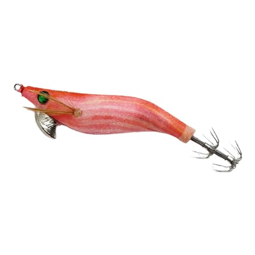 Fecfucy Glow Squid Jigs – fluoreszierende Tintenfisch-Jighaken, fluoreszierende Tintenfischfängerköder, Salzwasser-Tintenfisch-Jigköder, Tintenfisch-Hülsen, Tintenfischköder zum Angeln von Fecfucy